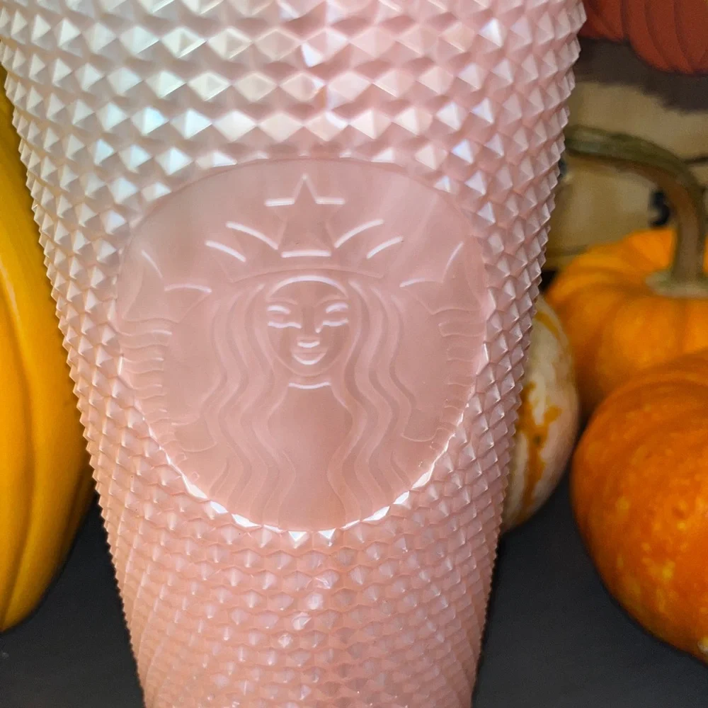 Starbucks 2024 24oz Summer Pink Pearl Bling Tumbler EUC